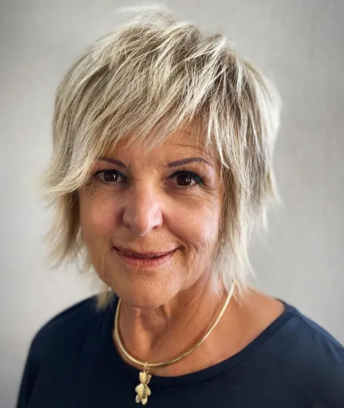 Choppy Short Shag for Straight Hair
