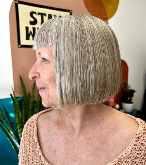 Classic Blunt Cut with Baby Bangs