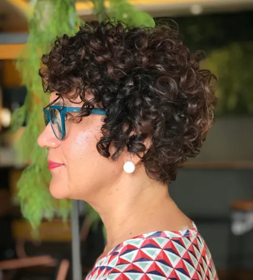 Curly Pixie for Older Women