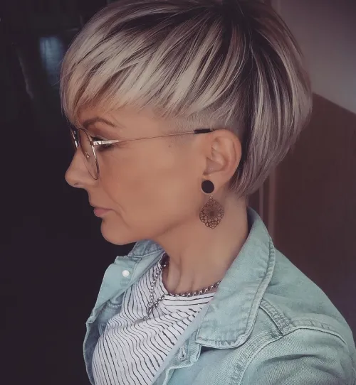 Edgy Pixie Bob Cut with Hidden Undercut