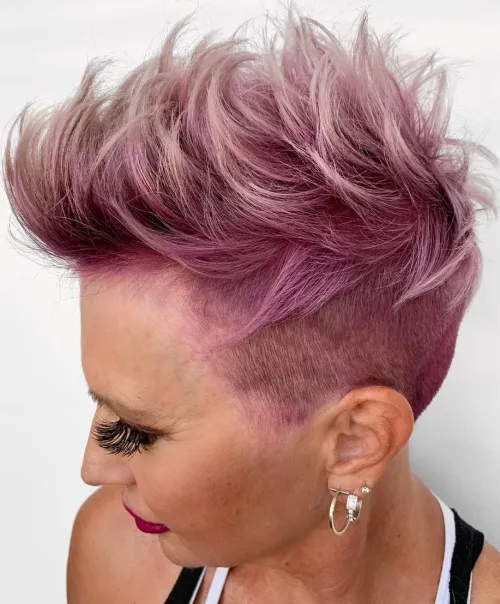 Funky Pink Spiky Haircut