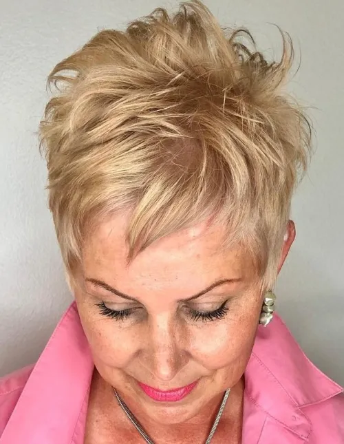 Gorgeous Blonde Pixie for Mature Women