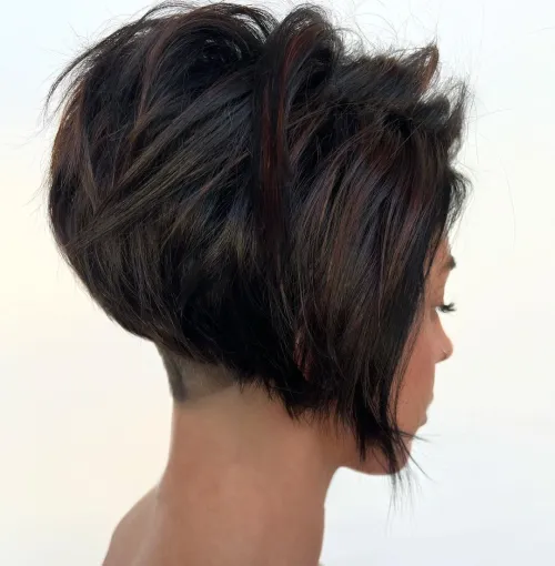 Gorgeous Pixie Undercut with Babylights