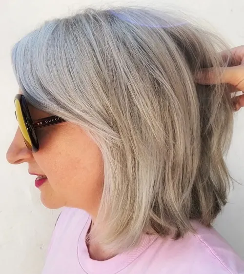 Gray Bob with Soft Layers