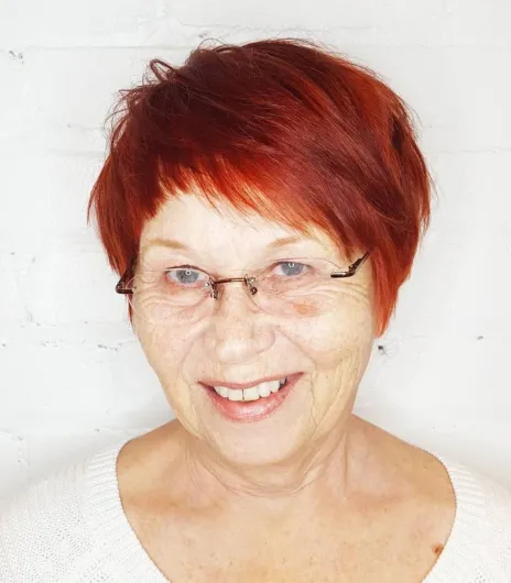 Haircut with Very Short Bangs