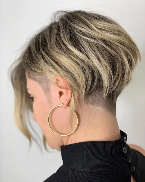 Highlighted Long Pixie Bob with Undercut
