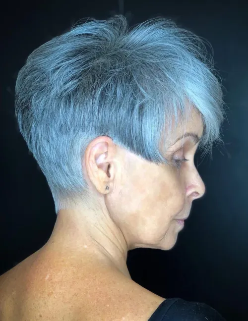 Icy Blue Pixie for Women Over 60
