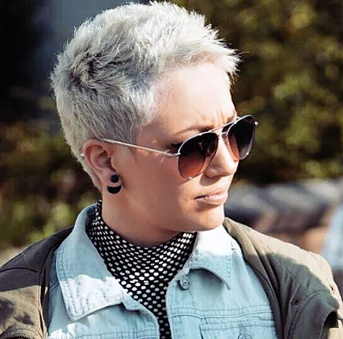 Icy Short Pixie Cut