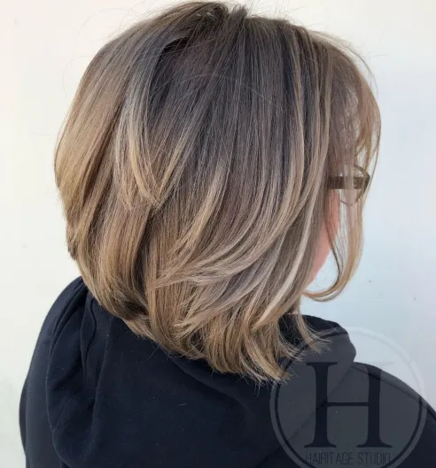 Layered Bob with Subtle Balayage