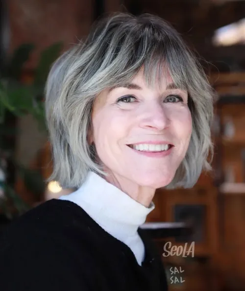 Layered Bob with Wispy Bangs