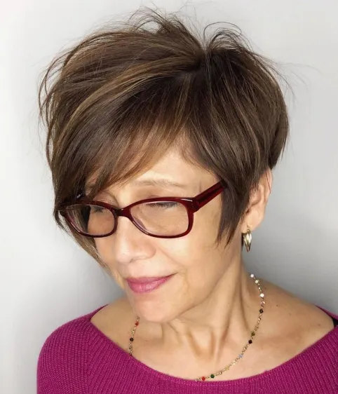 Long Asymmetrical Pixie for Women Over 40