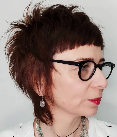 Long Spiky Hair with Micro Bangs