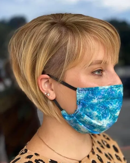 Lovely Stacked Bob with Wispy Bangs