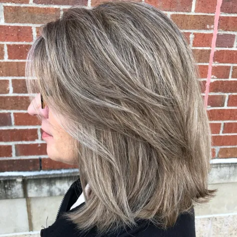 Medium Feathered Cut for Thick Hair