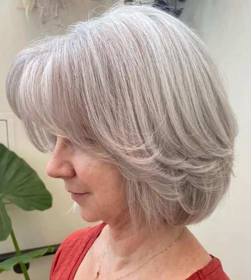 Medium Length Bob with Bangs