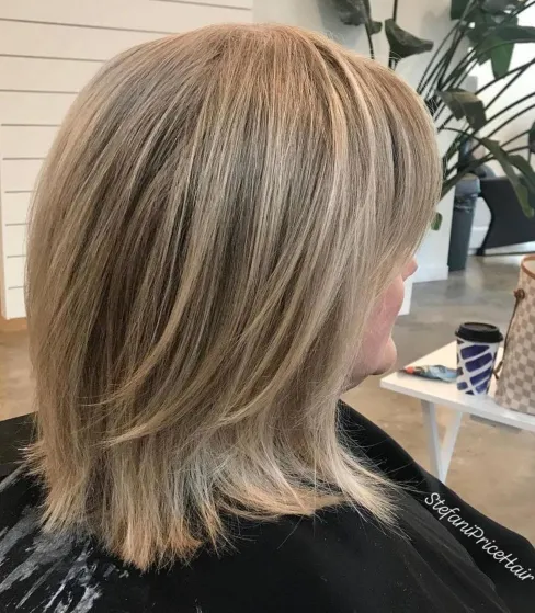 Medium Straight Blowout Hairstyle