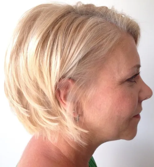 Messy Short Bob for Thin Locks