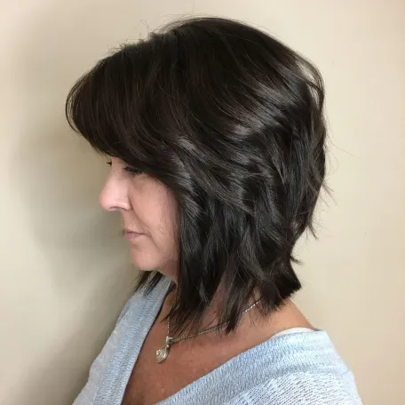 Mid Length Choppy Wavy Cut
