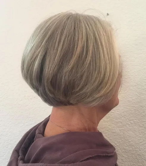 Nape Length Dark Ash Blonde Bob