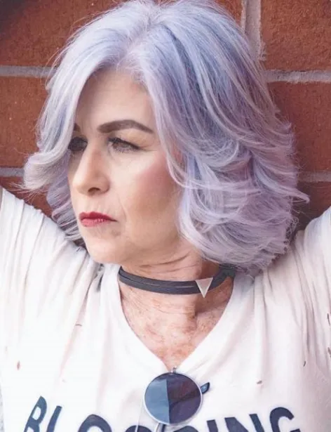 Pastel Purple Layered Bob
