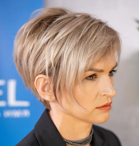 Pixie Cut with Side Bangs
