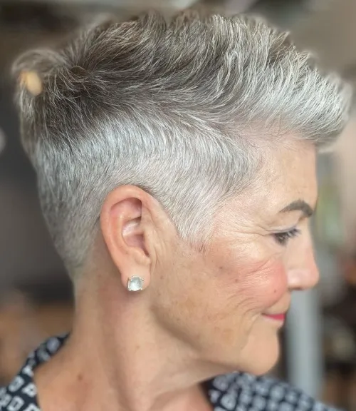 Playful Spiky Pixie for Older Women