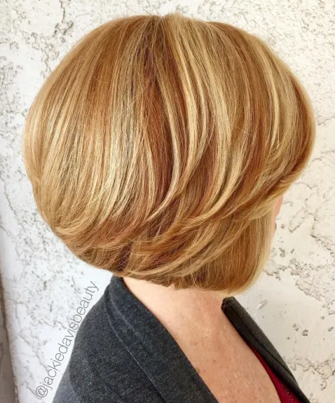Rounded Golden Red Bob
