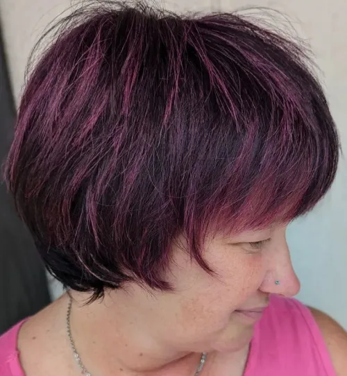 Sassy Bob Style with Shaggy Layers
