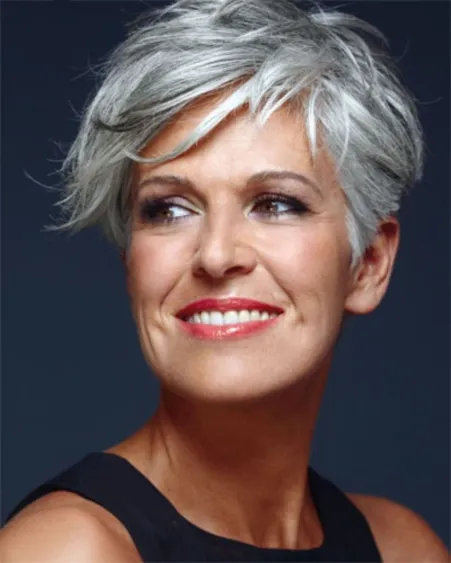 Sassy Silver Gray Pixie