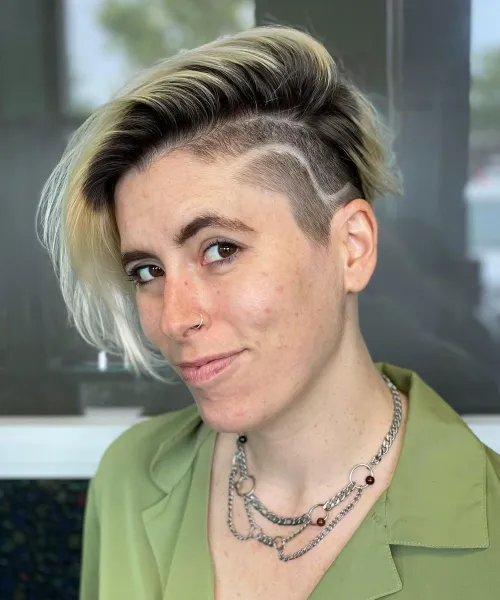 Sassy Undercut on Pixie Bob Cut
