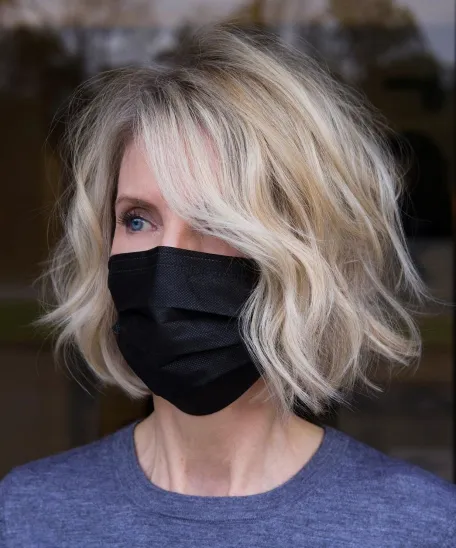 Shaggy Bob with Side Swept Bangs