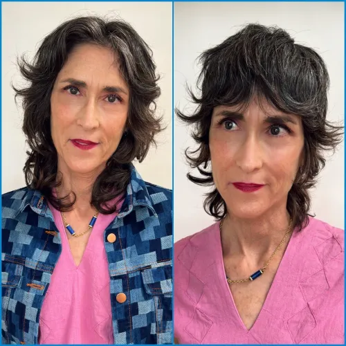 Shaggy Pixie Mullet for Mature Women