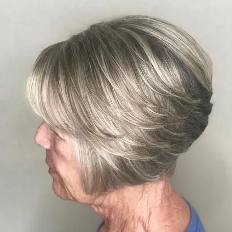 Shiny Feathered Nape Length Bob