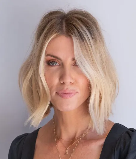 Short Bob Dyed Warm Blonde