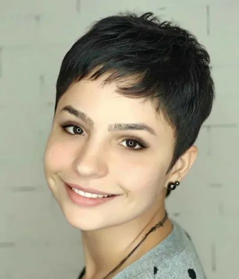Short Cut with Feathered Baby Bangs