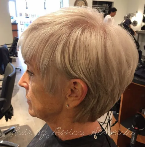 Short Layered Ash Blonde Hairstyle