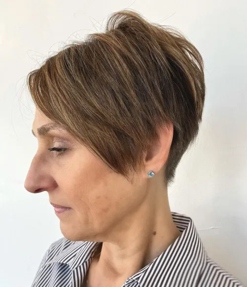 Short Pixie Cut with Nape Undercut