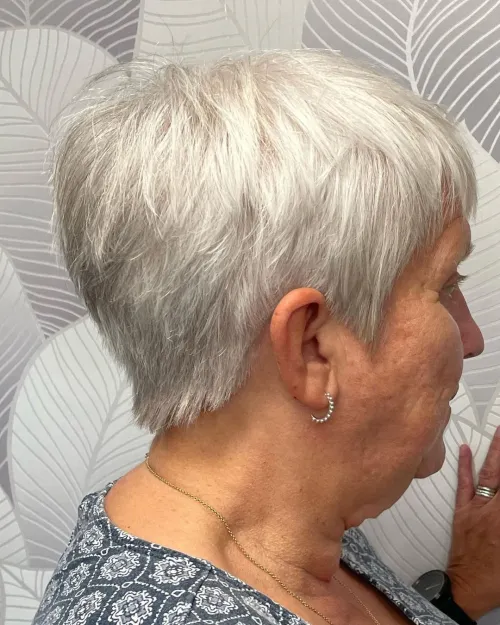 Short Pixie on White Hair