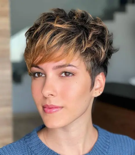 Short Pixie with Layers and Highlights