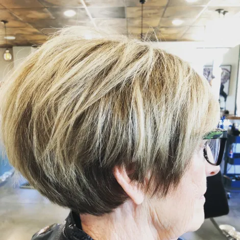 Short Wispy Brown and Blonde Hairstyle