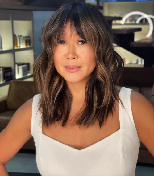 Shoulder Length Cut with Bangs
