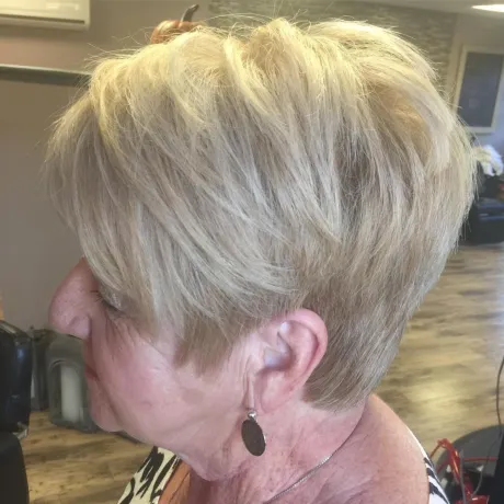 Tapered Pixie Hair with Long Crown Layers
