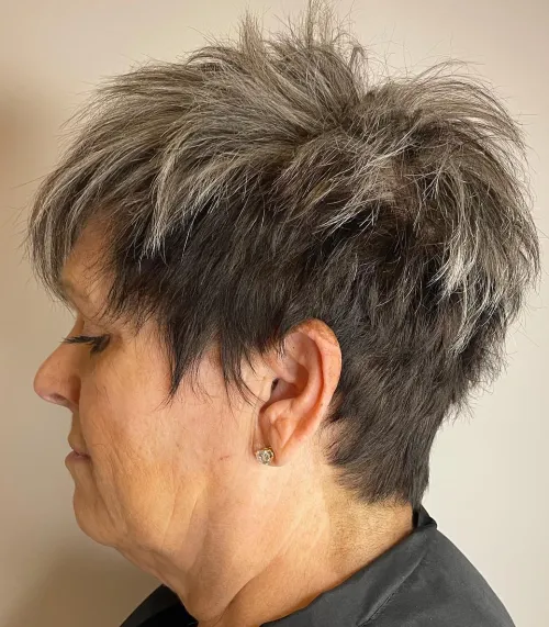 Two Toned Jagged Spiky Pixie