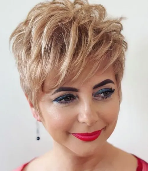Voluminous Pixie Haircut with Bangs