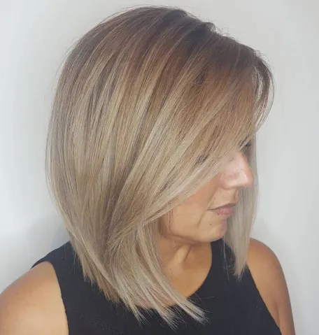Warm Toned Root Fade for Ash Blonde Bob