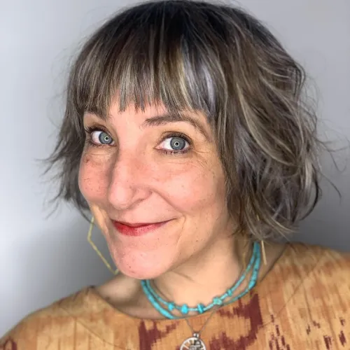 Wavy Bob with Choppy Fringe