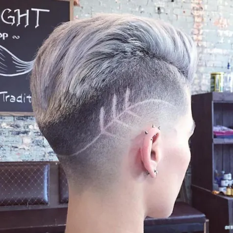 Womens Fade with a Side Design