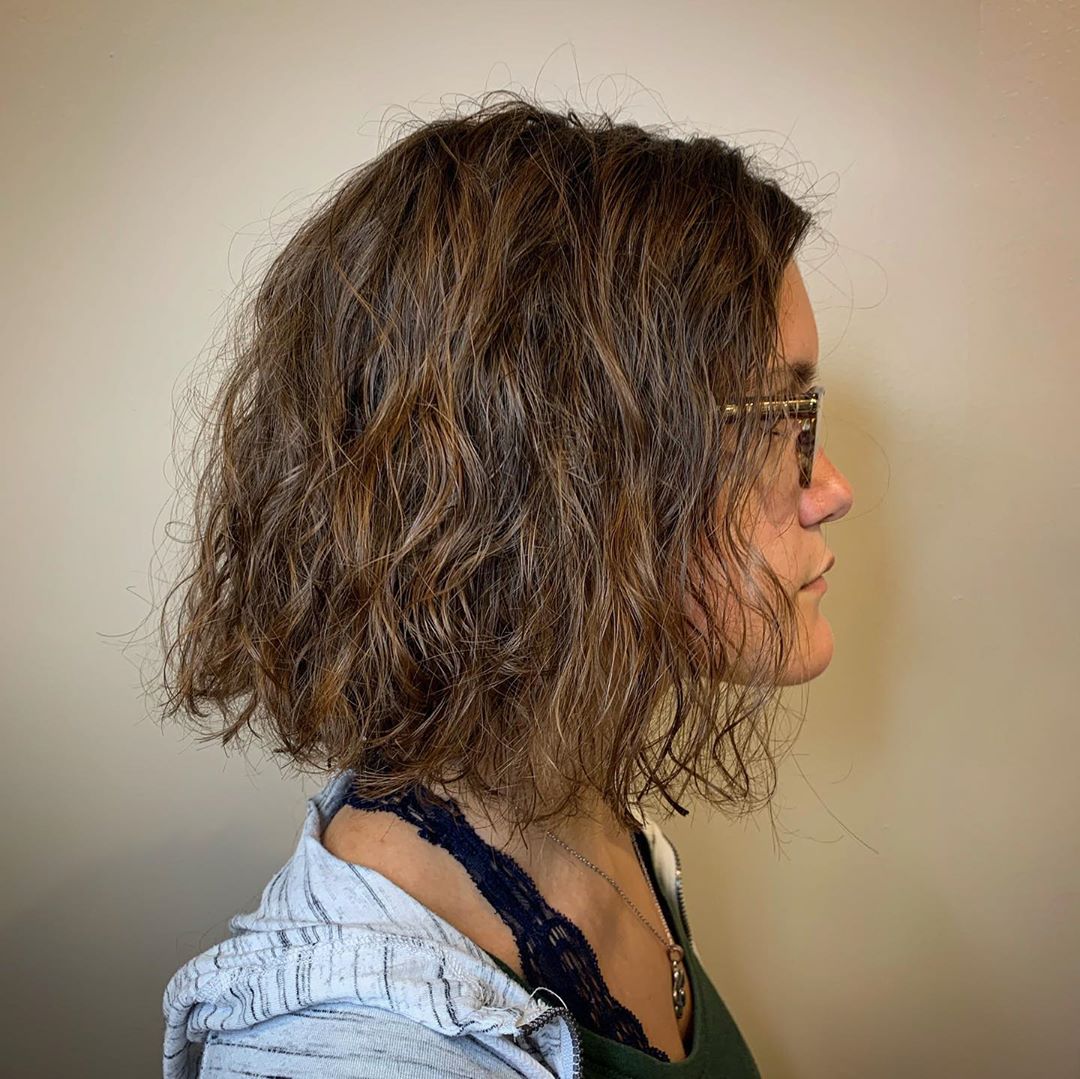 beach wave short hair perm