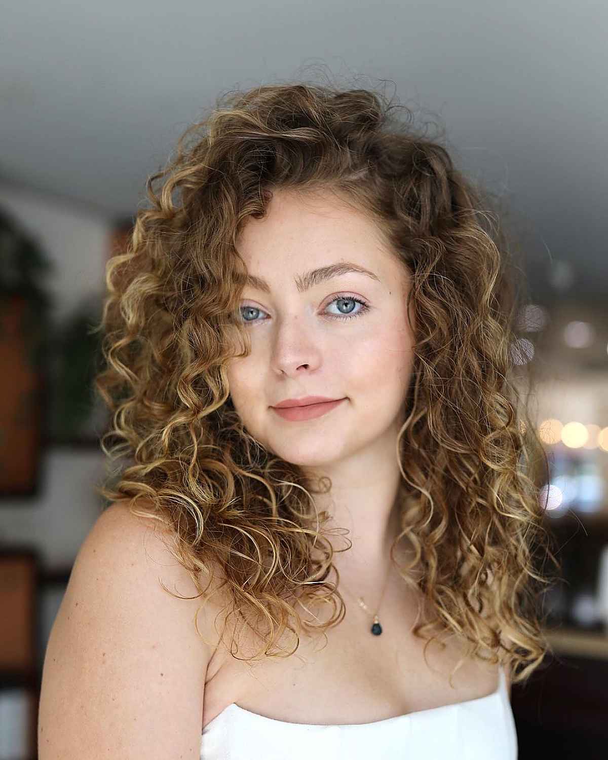 beachy natural curls for medium length hair