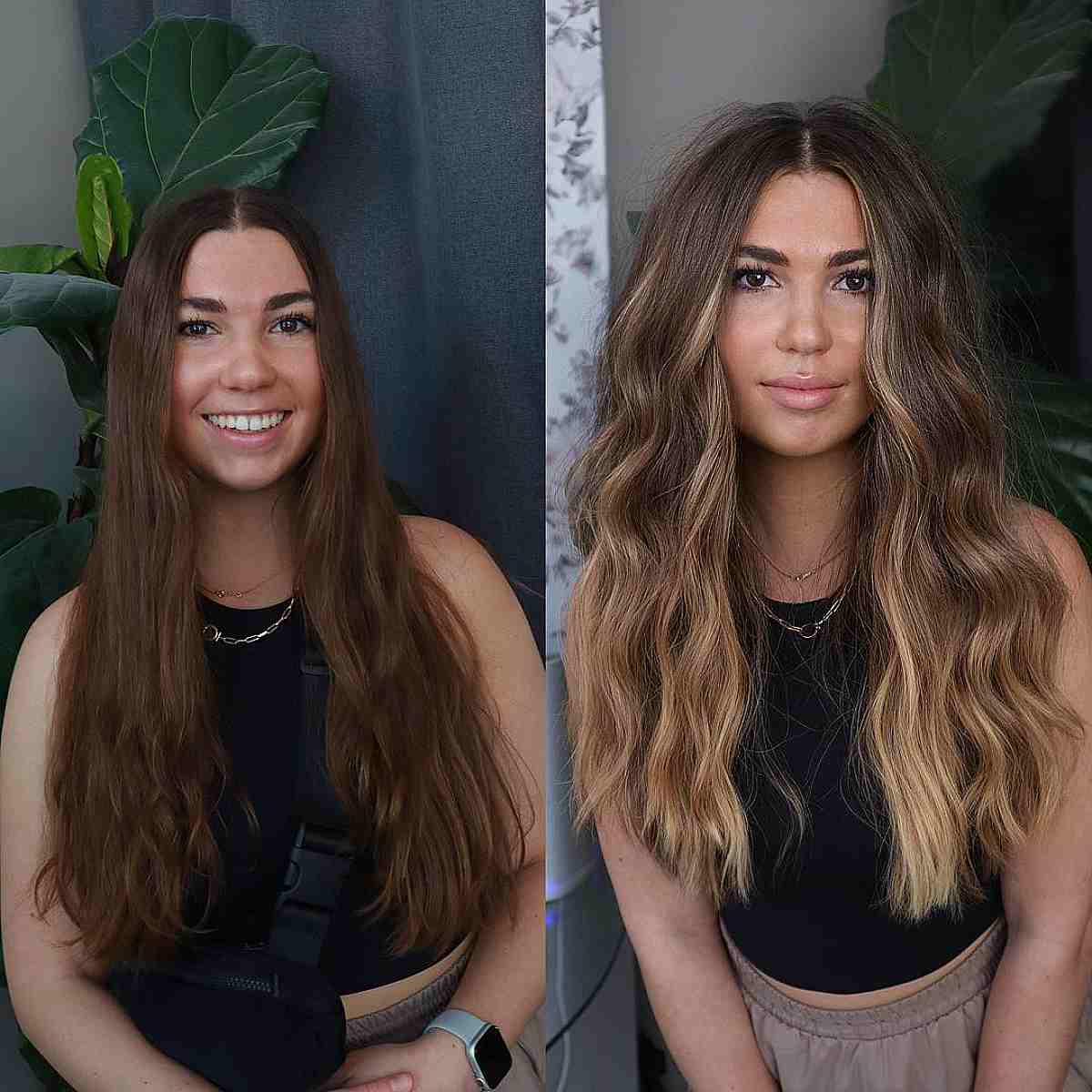 beachy waves and sun kissed blonde highlights for oval faces